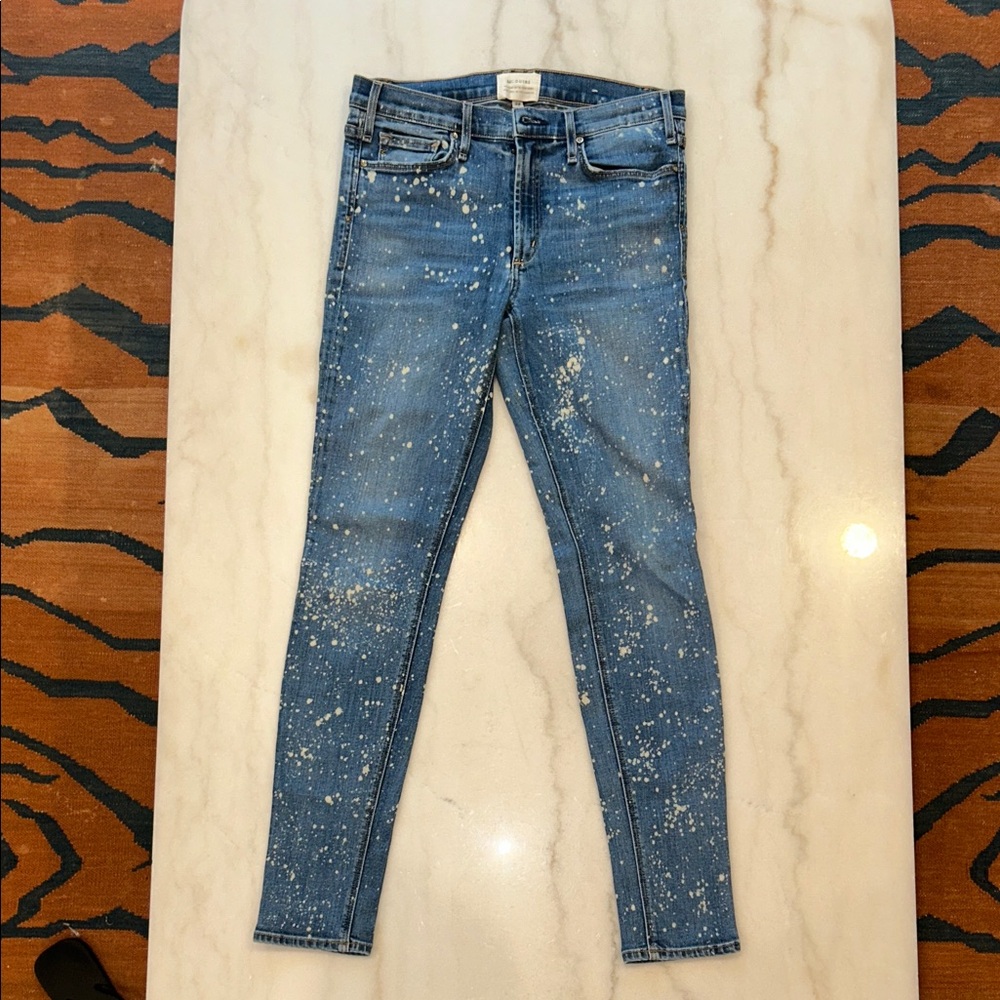 McGuire Denim Blue Splatter Skinny Jeans